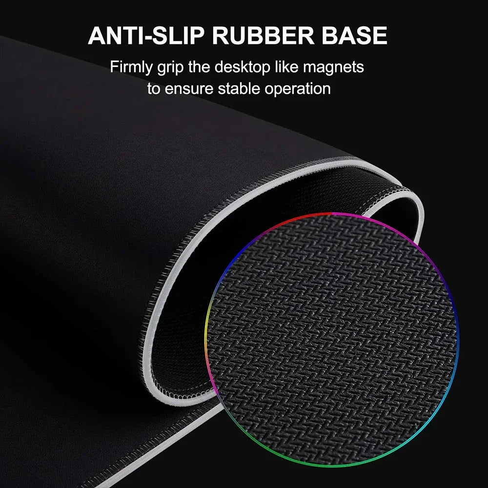 Geometry Large RGB Gamer Mousepad 40x90cm Hexagon Mouse Mat Gaming Mousepads LED Keyboard Mats Luminous Desk Pads Mouse Pad