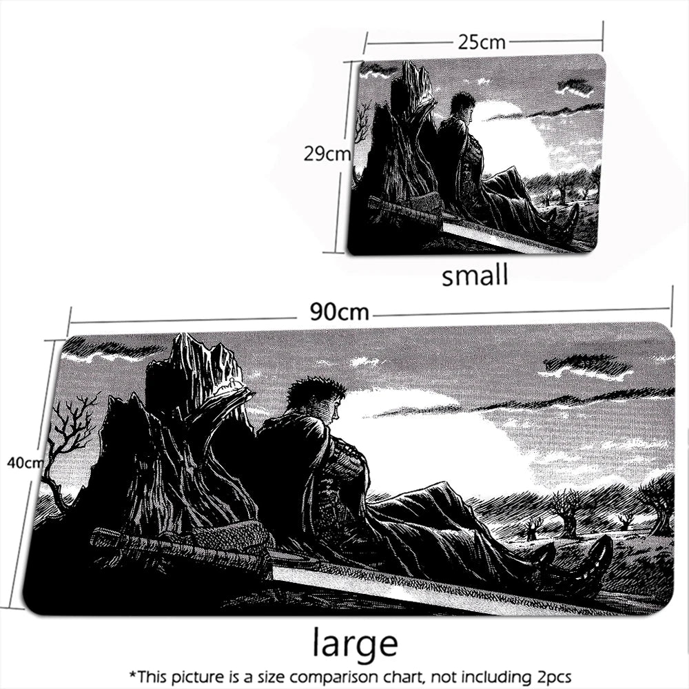 Guts Sword in Berserk Mouse Mat XXL Computer Accessories Large Keyboard Laptop Table Pad The New Product Gamer Gaming Mousepad
