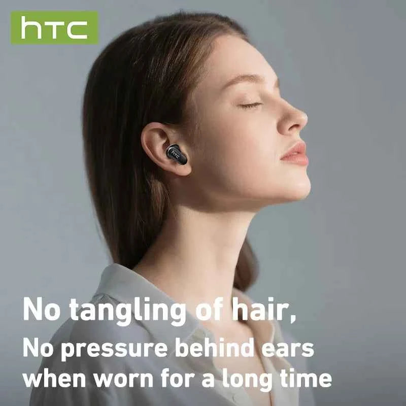 HTC NE51 Bluetooth Earphones TWS Sport Wireless Headphones Long Life with Mic In-Ear Earbuds AI Translator Earbuds