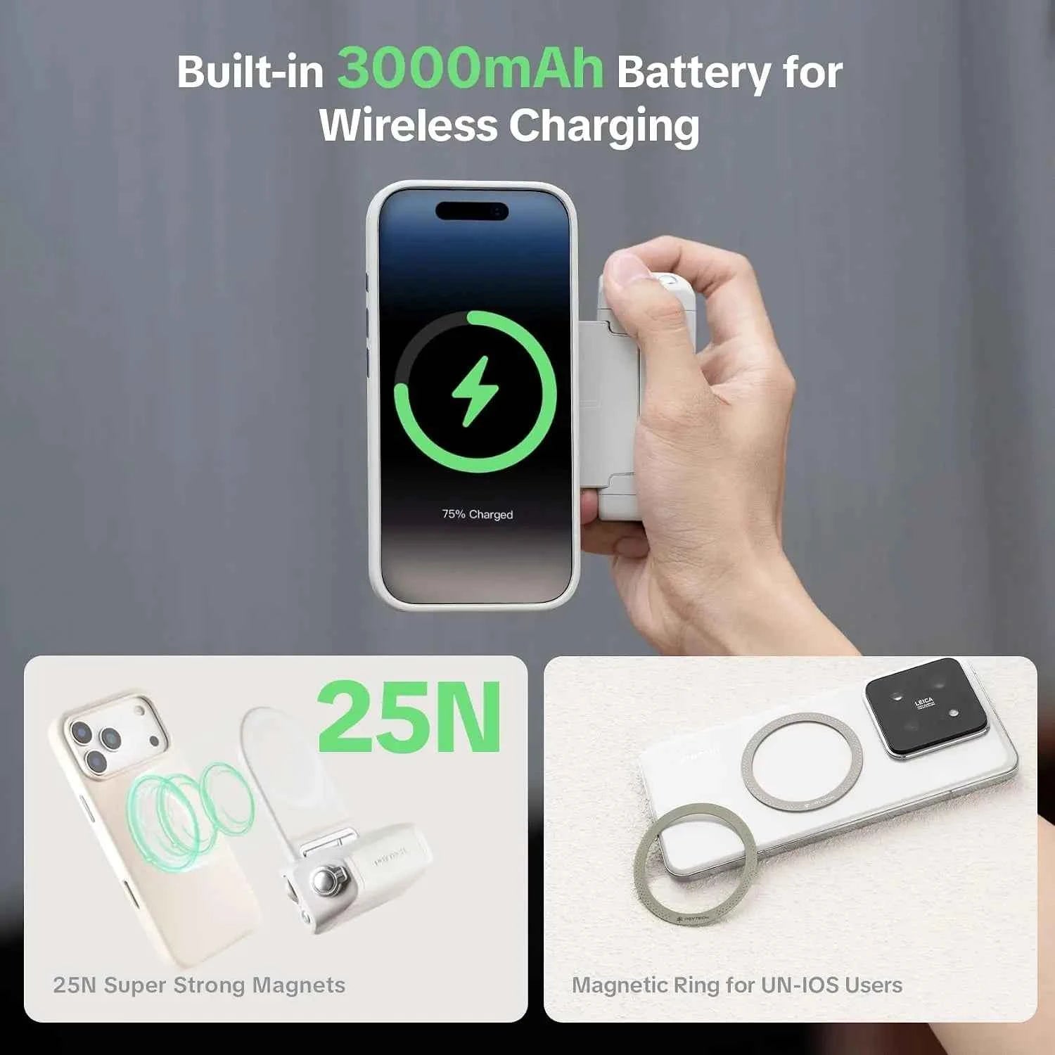 PGYTECH MagCam 2 Phone Grip 3-in-1Camera Phone Grip Modular Kit Bluetooth Remote
