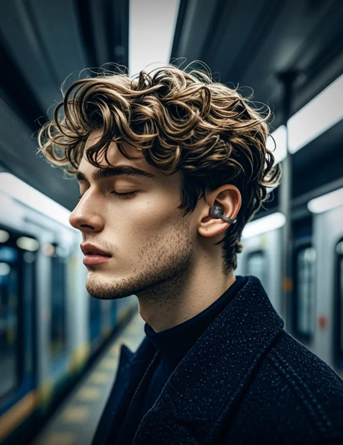 Wireless Ear Clip Earphones with Touch Screen 144 Languages AI Real Time Translation Headphones Smart Bluetooth 5.4 Earbuds