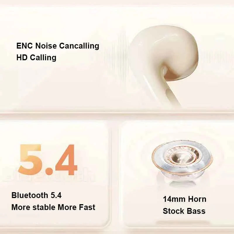 For Xiaomi Lenovo Bluetooth Earphone Wireless Headphone HiFi Stereo Headset HD-calling Noise Cancelling Earbud AIR-J87 Handsfree