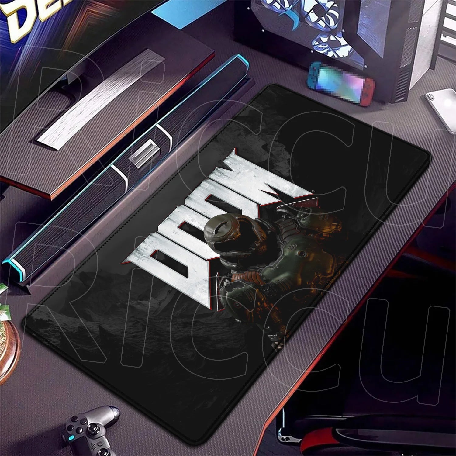 PC accessories 400x900mm Desk Mat Popular games D-Doom Mousepad Large Gaming Mouse Pad LockEdge Computer Keyboard Table DeskMat