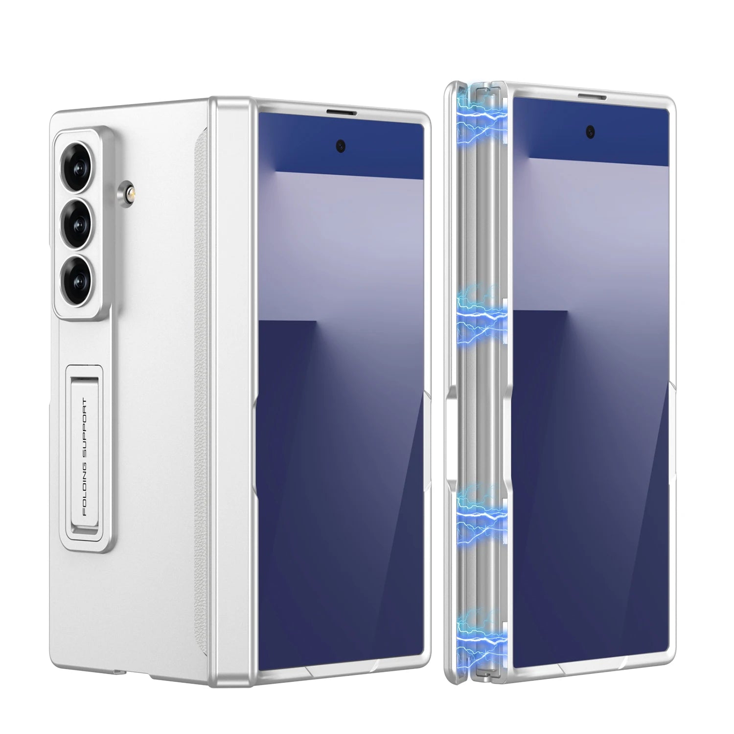Magnetic Hinge All-included Case for Samsung Galaxy Z Fold 7 6 Ultra-thin Shockproof Stand Matte Cover for Samsung Z Fold7 Case