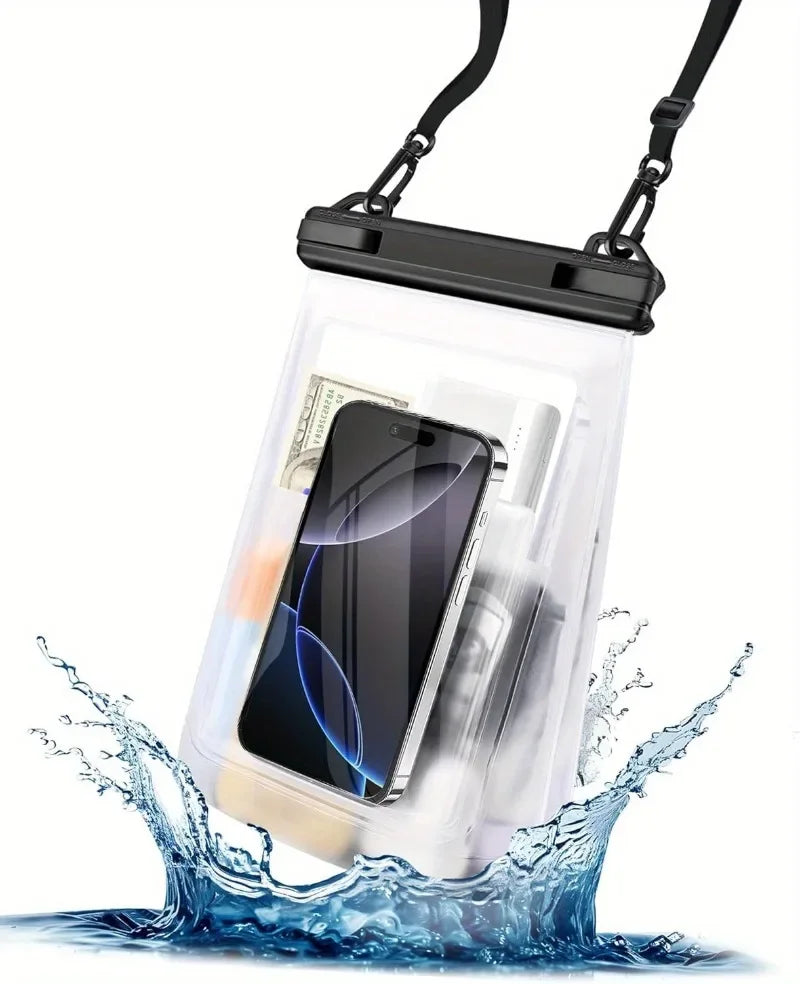 HAISSKY Large Mobile Phone Waterproof Pouch For iPhone 17 16 Pro Max 17 Air 16E 15 Plus Swim Travel Beach Bags With Seal Stripe