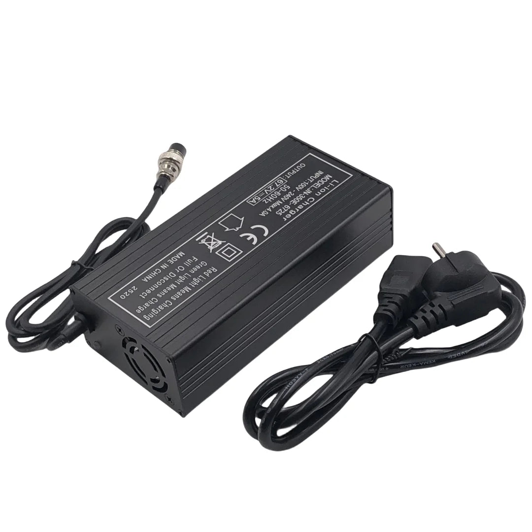 67.2V5A Fast Charge 5A Charger For 60V Wheelbarrow harley 16S 60V  lithium Battery GX16 Connector with Fan Metal shell