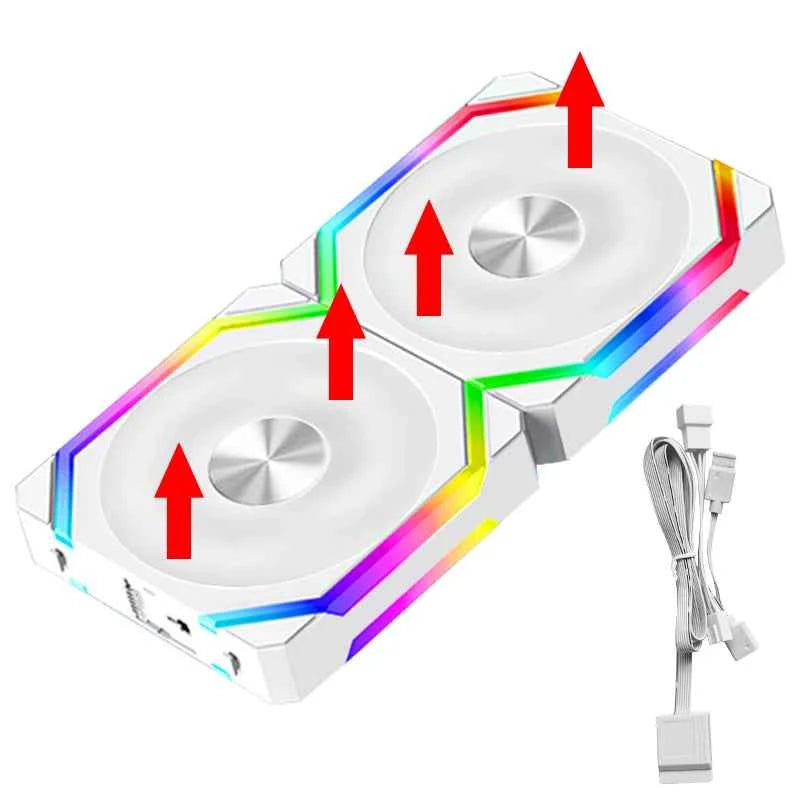 JUMPEAK CS120 ARGB Cooling Fan, 360mm/240mm, Modular Stackable Splicing PWM Silent RGB Fans For Gaming PC Case