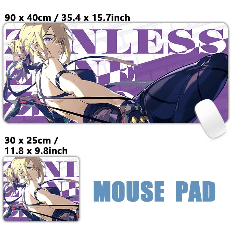 ZZZ Gaming Hoshimi Miyabi Ye Shunguang Mouse Pad Evelyn Ellen Zenless Zone Zero Keyboard Desk Mats XXL Anime Girls Mousepad