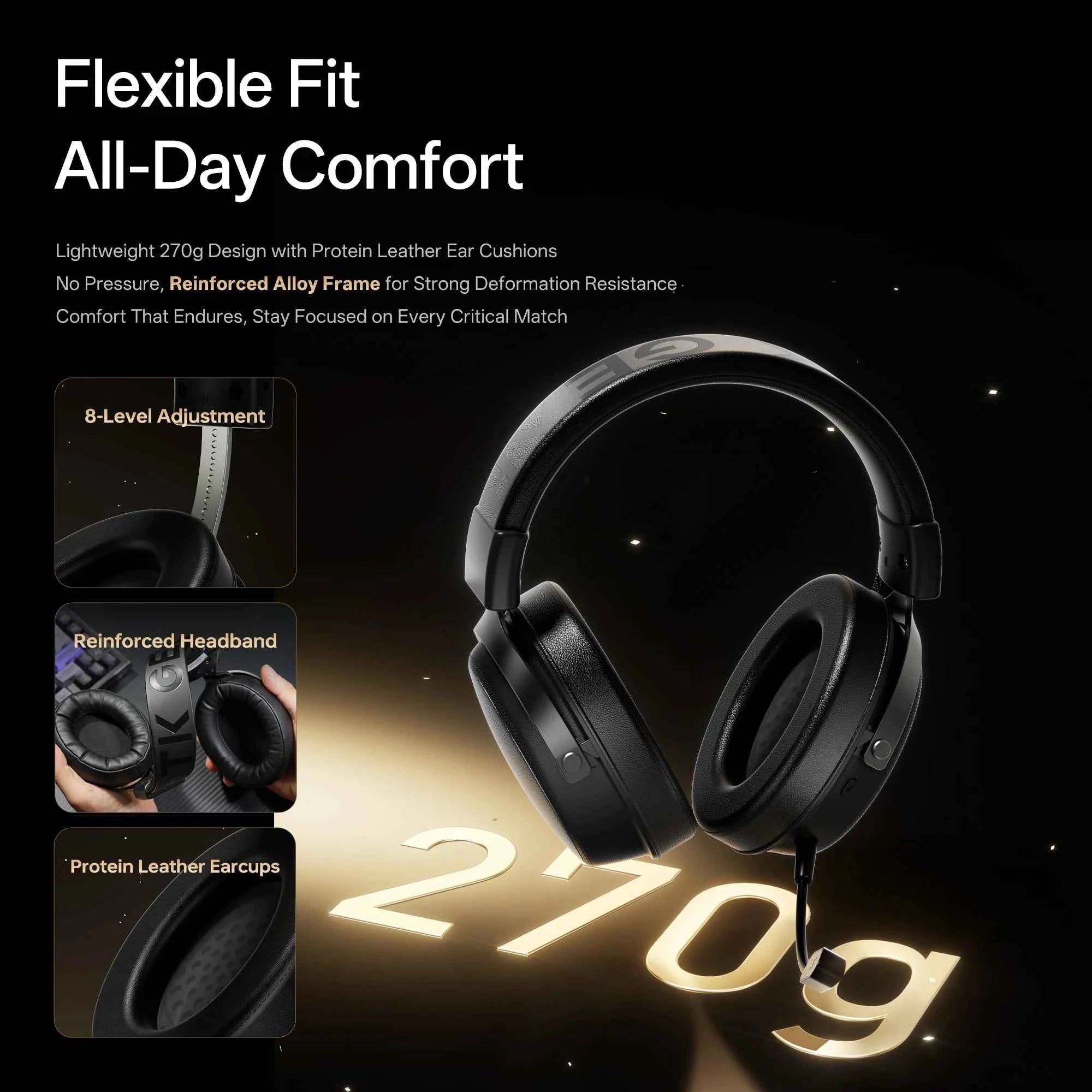 ATK Neptune N9 eSports Gaming Wireless Headset Four Modes Head Mounted Noise Cancelling Microphone Low Latency Gaming Headphones