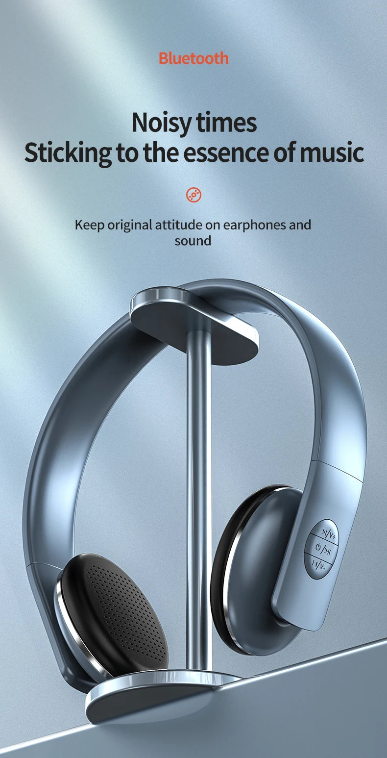 New Retro Bluetooth Wireless Over-Ear Headphones Foldable Lightweight Noise Reduction Vintage Fashion Headset For Students Gifts