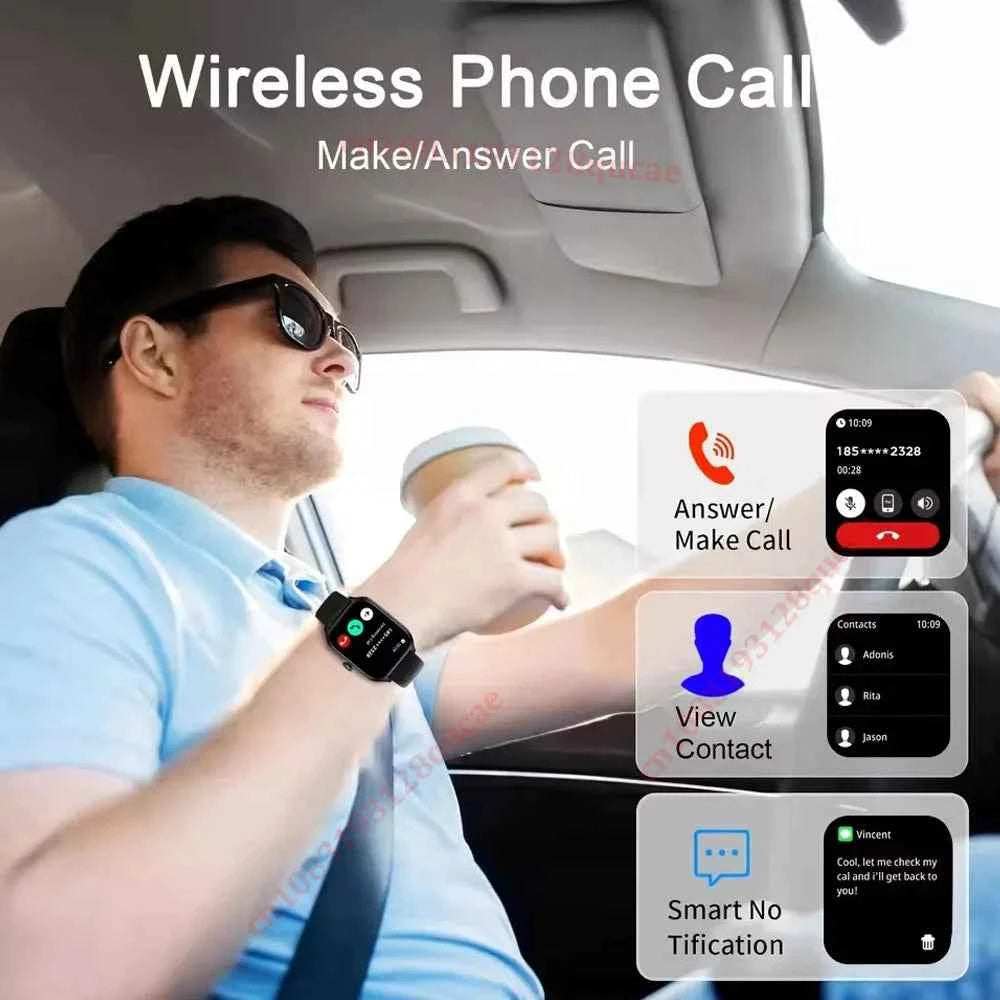 2026 Smart Watch Android IOS Phone 2.01 Inch Color Screen Bluetooth Answer Call Fitness Watches Tracker Smartwatch Women Men New