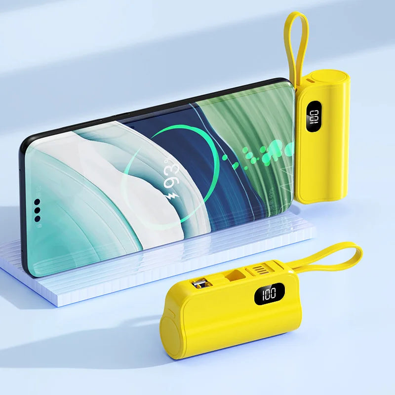 50000mAh Mini Capsule High Capacity Power Bank Portable Wireless Fast Charging External Battery for iPhone Xiaomi Huawei Samsung