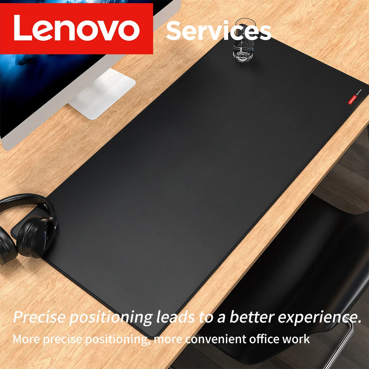 Lenovo E-Sports Gaming Extra-Thick Gaming Mouse Pad Portable Office Keyboard Desk Protector Computer Stain-Resistant Desk Pad