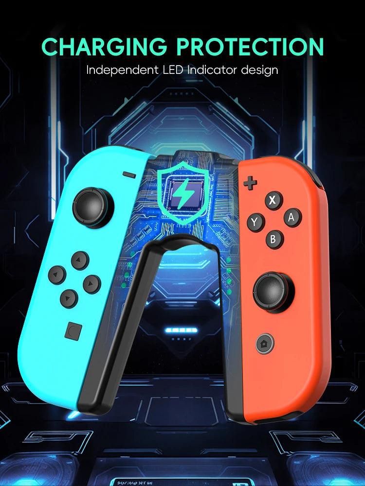 DATA FROG Charging Grip for Switch Controller, Joycon Charging Handle Bracket for Switch/OLED/Lite Game Console Accessories