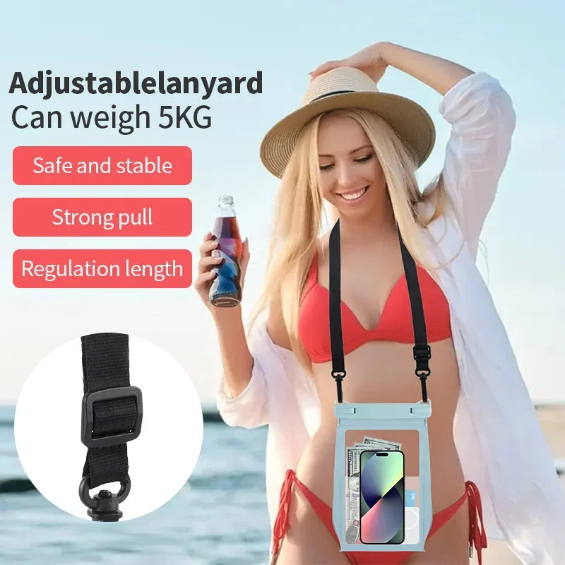 Waterproof Case for iPhone 16 15 14 Samsung S24 23 Ultra Pro Max Plus Large Capacity Swimming Underwater Diving Cover Pouch \';[