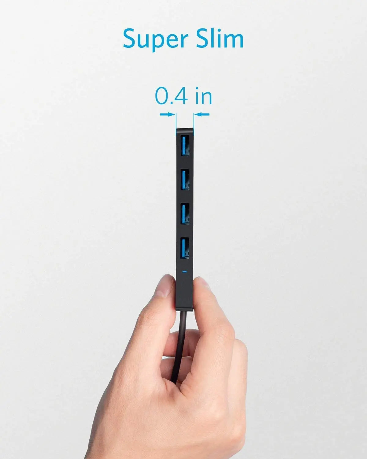 Anker 4-Port USB 3.0 Hub Ultra-Slim Data USB Hub with 2 ft Extended Cable SuperSpeed Data