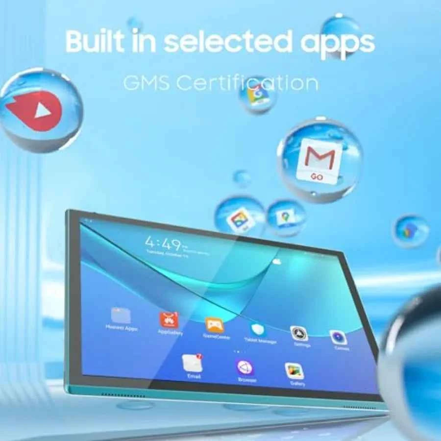 10-inch Android 15 Tablet for Work and Entertainment IPS Display Black 8GB DDR4 RAM + 32GB ROM with 1TB Expandable Storage 6000