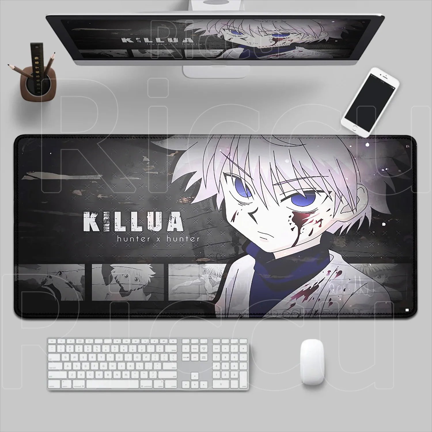 New Hxh Large Mousepad Hunter X Hunter Mouse Pad XXL Gaming Accessories Office Gamer Keyboard Desk Mat Non-Slip Laptop Anime Rug