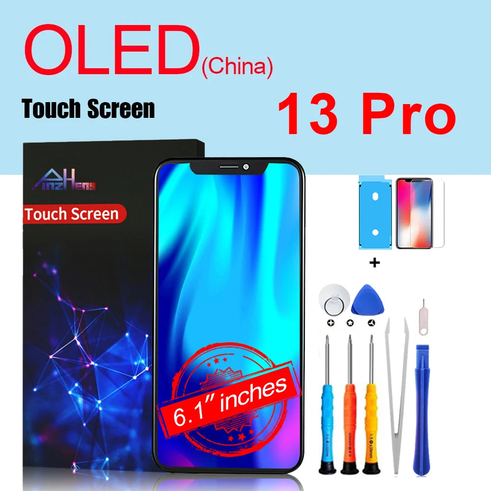 PINZHENG High Quality Screen INCELL LCD OLED For iPhone 14 Pro 15 Plus 13 Pro Max Display For iPhone Replacement With Tools