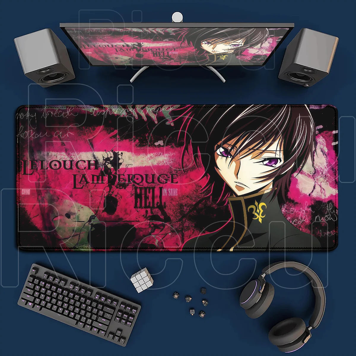 Code Geass Desk Mouse Pad XXL HD Printing Laptop Keyboard Mat Table Protector Carpet PC Gaming Accessories Lelouch CC Pretty Rug