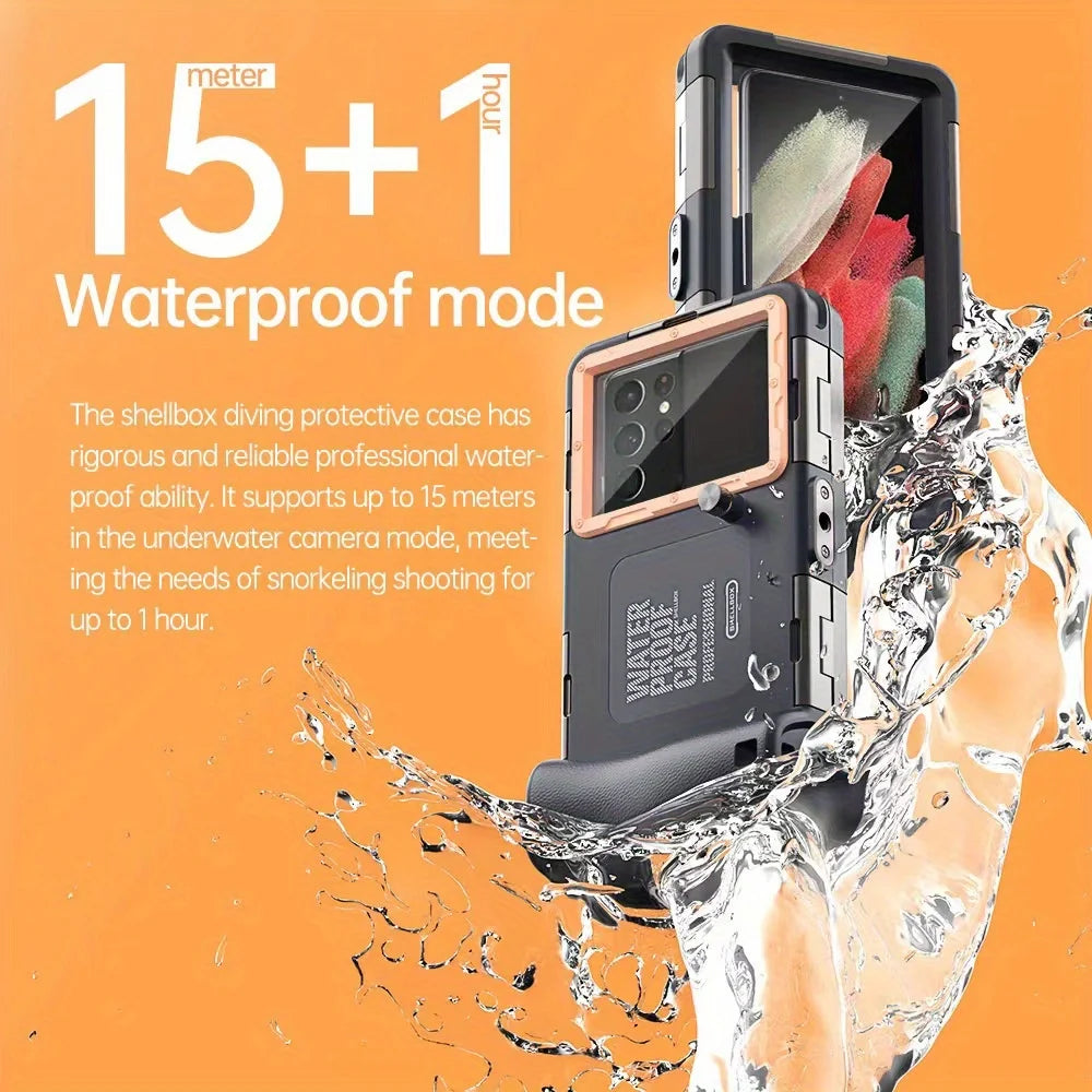 Waterproof Phone Case Holsters & 15m Diving 50ft Swimming Premium Protective Housing & Lanyard For iPhone Samsung 6.8