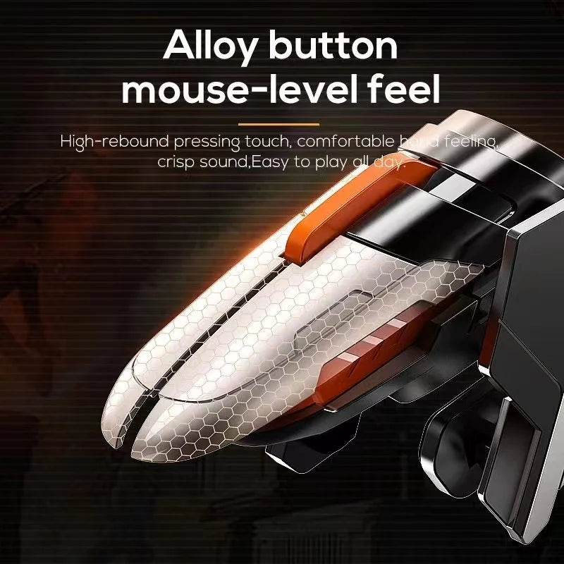 MEMO 6 Finger Mobile Phone ABS Game Trigger AK06 for PUBG Aim Shooting L1 R1 Alloy Key Button for IOS Android Gamepad Controller