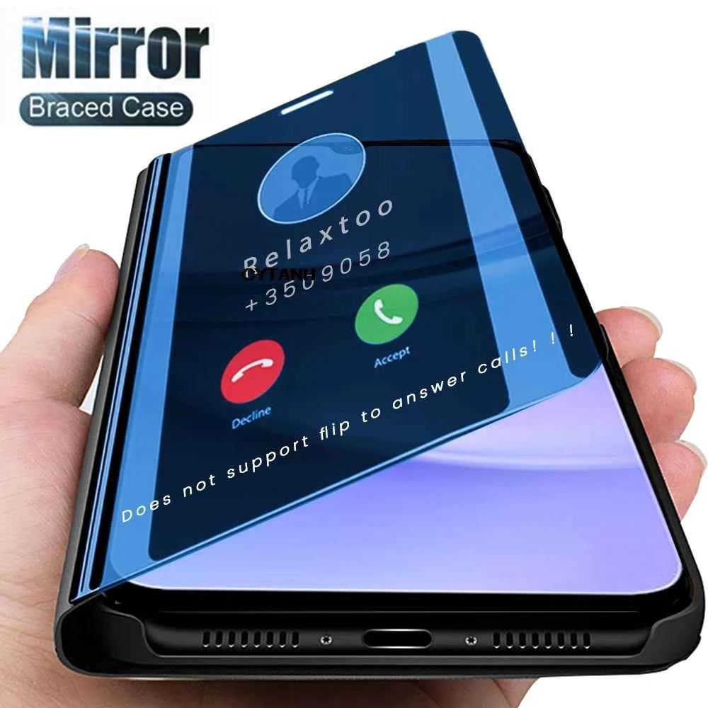 S26 Case Smart Mirror Leather Flip Magnetic Stand Cover For SamsungS26 Samsung Galaxy S 26 Plus Ultra S26Plus S26Ultra 5G shell