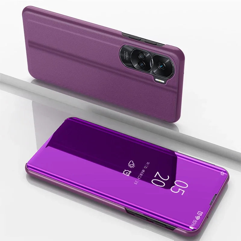 Mirror Flip Case for Samsung Galaxy S25 S24 Ultra S23 FE S22 S20 S21 Plus Back Cover for Galaxy S10 Plus S10e 5G Case