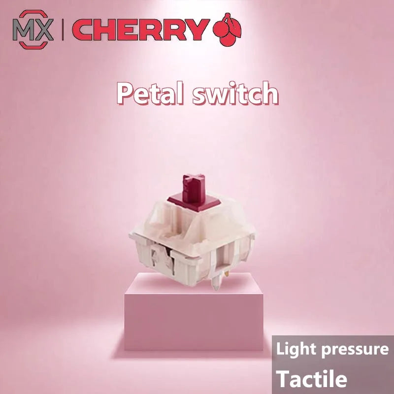 CHERRY MX PETAL Switch 5 Pin 30g Light Pressure Tactile Fine Lubrication Rustling Sound Mechanical Keyboard Hot Swap Switches