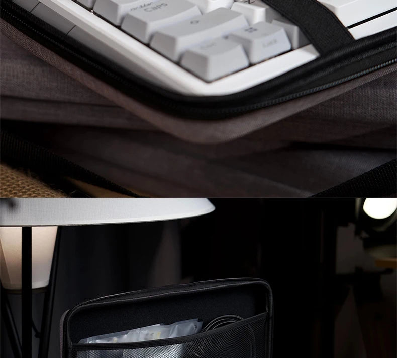Dustproof Water-Resistant Mechanical Keyboard Case Storage Bag - EVA Hard Shell Fits 61/68/75%/TKL/98%/Full-Size Keyboards