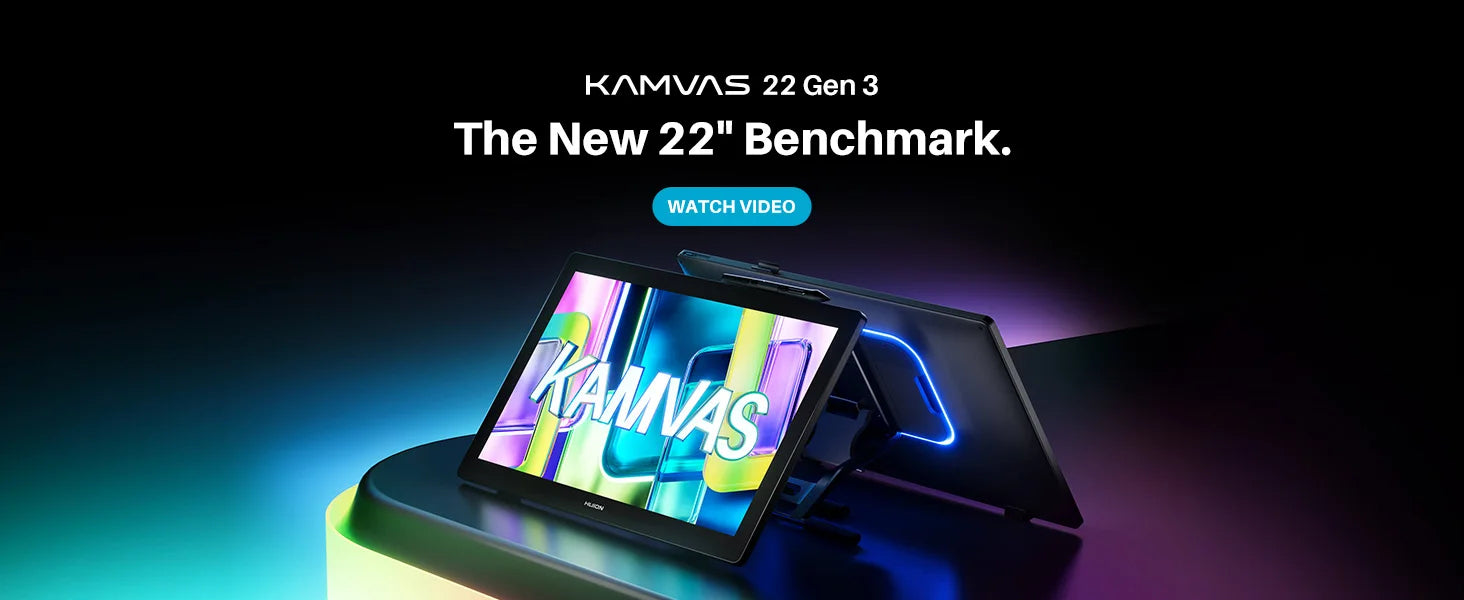 Huion Kamvas 22 Gen 3 Graphics Tablet Pentech 4.0 16384 Pressure Levels 99%sRGB 21.5inch Support Linux MacOS Android Windows