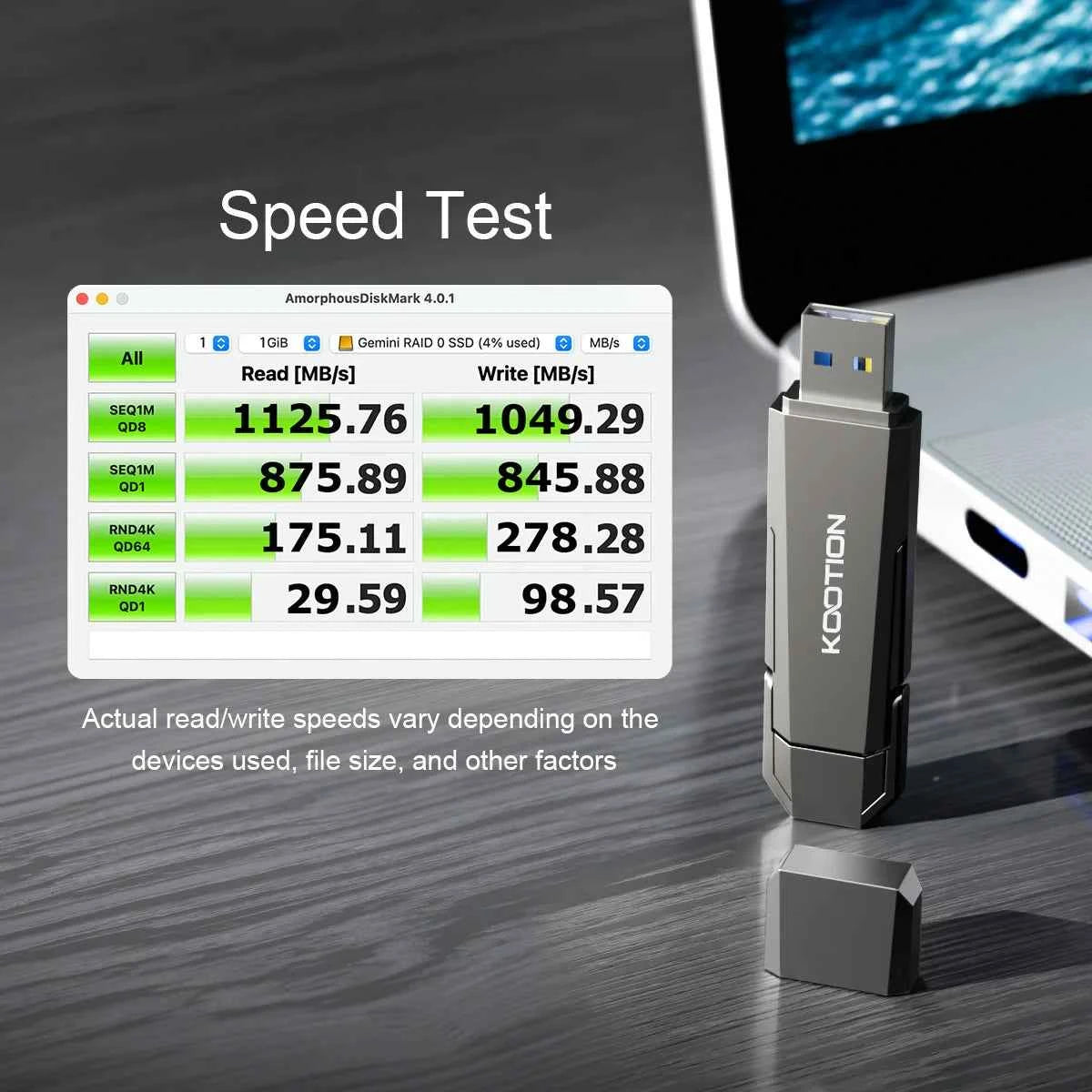 KOOTION U52 Type C USB 3.2 External Solid State Flash Drive 1TB 512GB 256GB Portable Pendrive for PC Laptop iPhone 16 Tablet