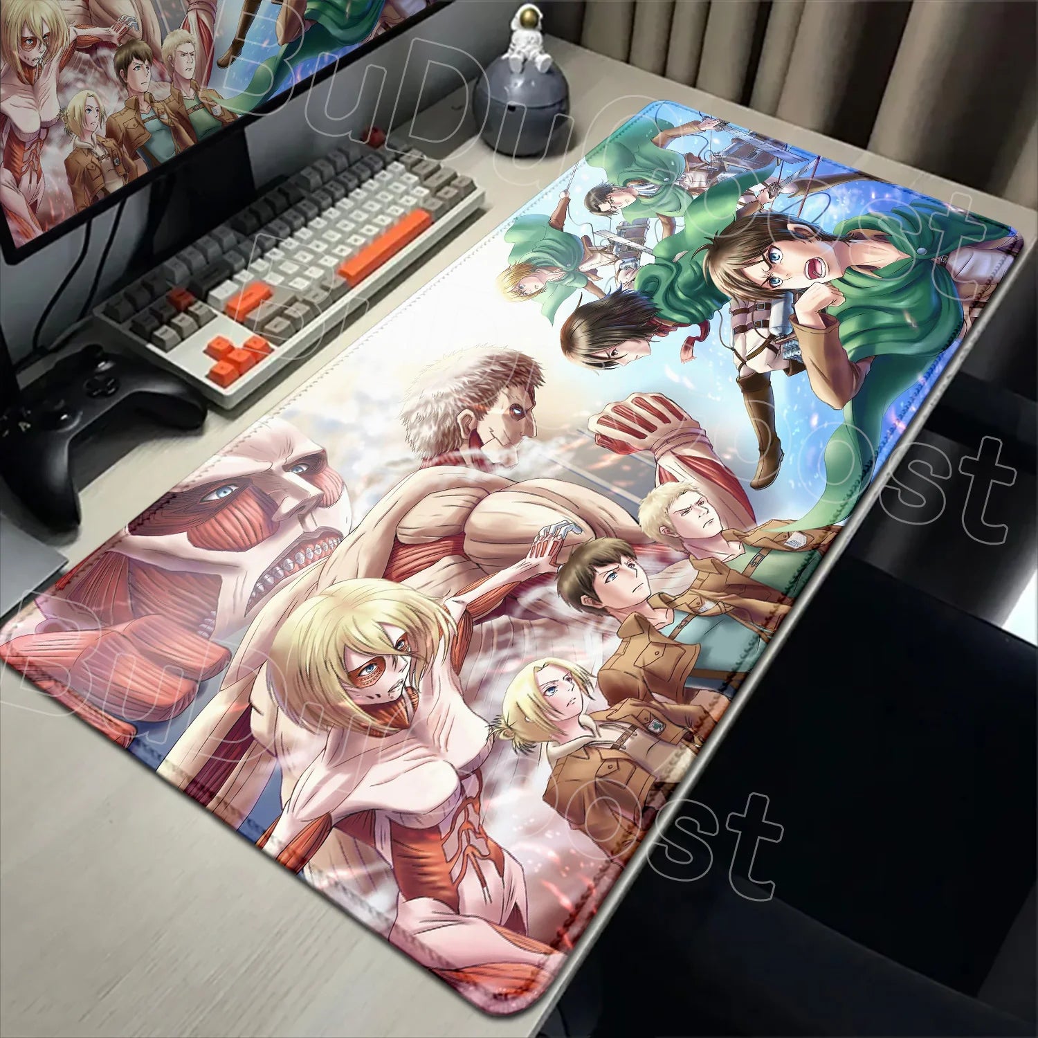New Mousepad Anime Attack on Titan Mouse Pad Gaming Accessories PC Keyboard Large Rubber Non-slip Desk Mat Computer Table Carpet