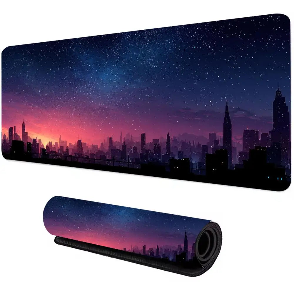 Starry City Mouse Pad Large Computer Office Game Table Mats XXL Rubber Anti-slip Gaming Keyboard Mousepads Long Desk Pads 50X100
