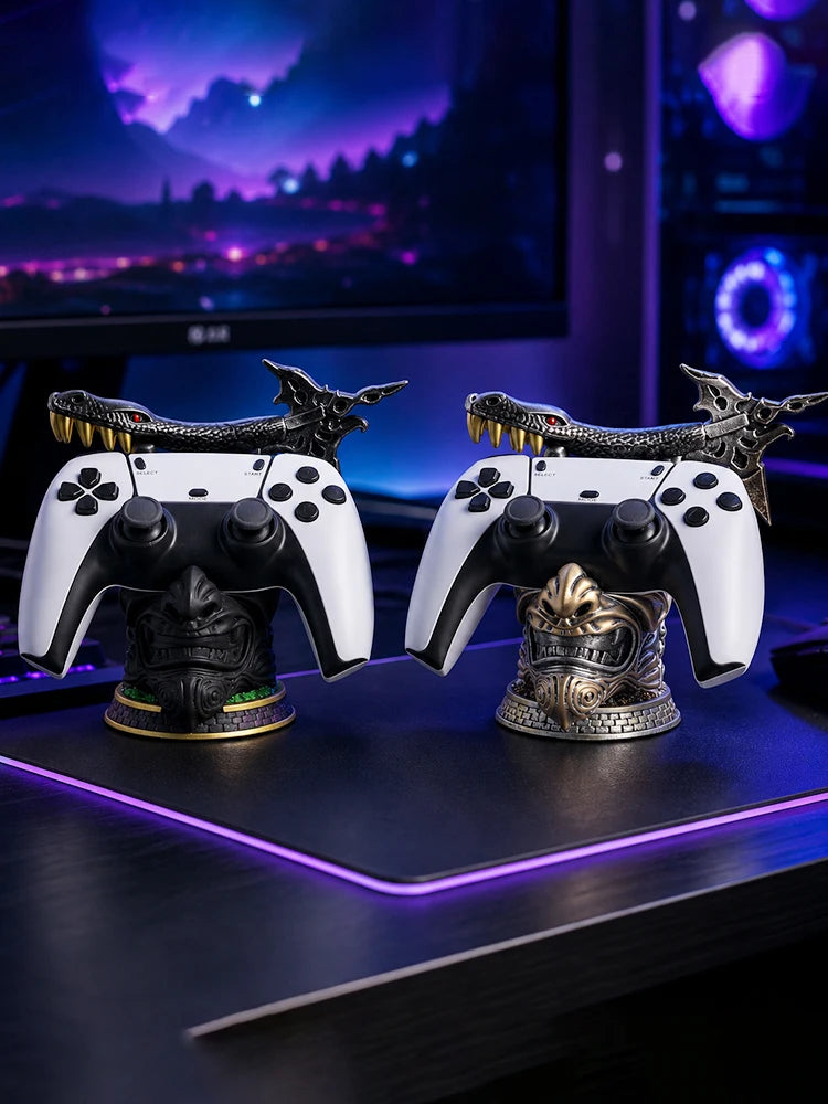 Creative Imitation Demon Resin Game Controller Stand Fit Ps5 Ps4 Xbox Switch Gamepad Support Desktop Decor Gaming Accessories