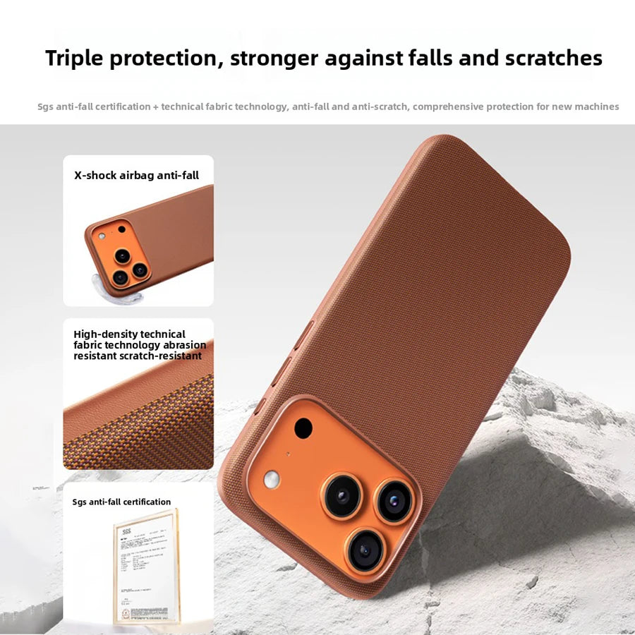 High Quality Original Technology Woven Case For IPhone 17 16 15 14 13 12 Pro Max 11 Official For Magsafe Magnetic Protect Cover