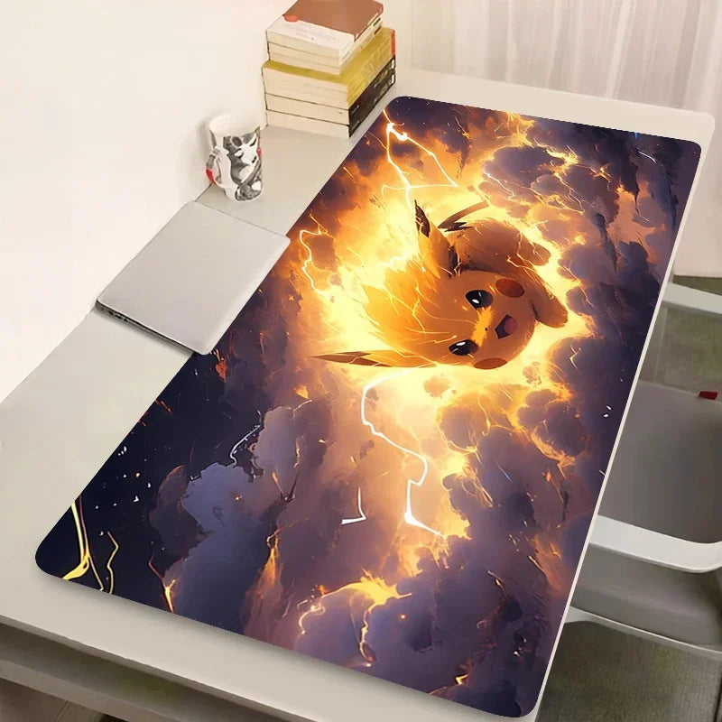 Office PU Leather Mouse Pad Big Japan Anime Keyboard Laptop Pokemon Pikachu Mousepad PC Kawaii Gamer Desk Mat Student Table Mat