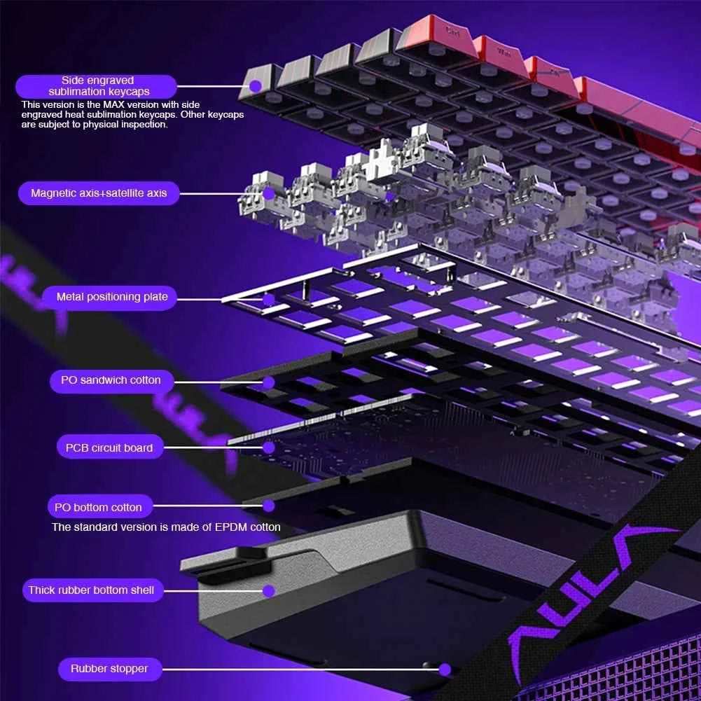 AULA WIN60 HE Esports Magnetic Switch Keyboard Rapid Trigger 8K Return RGB Hotswap 60% 68% Custom Game Keyboard