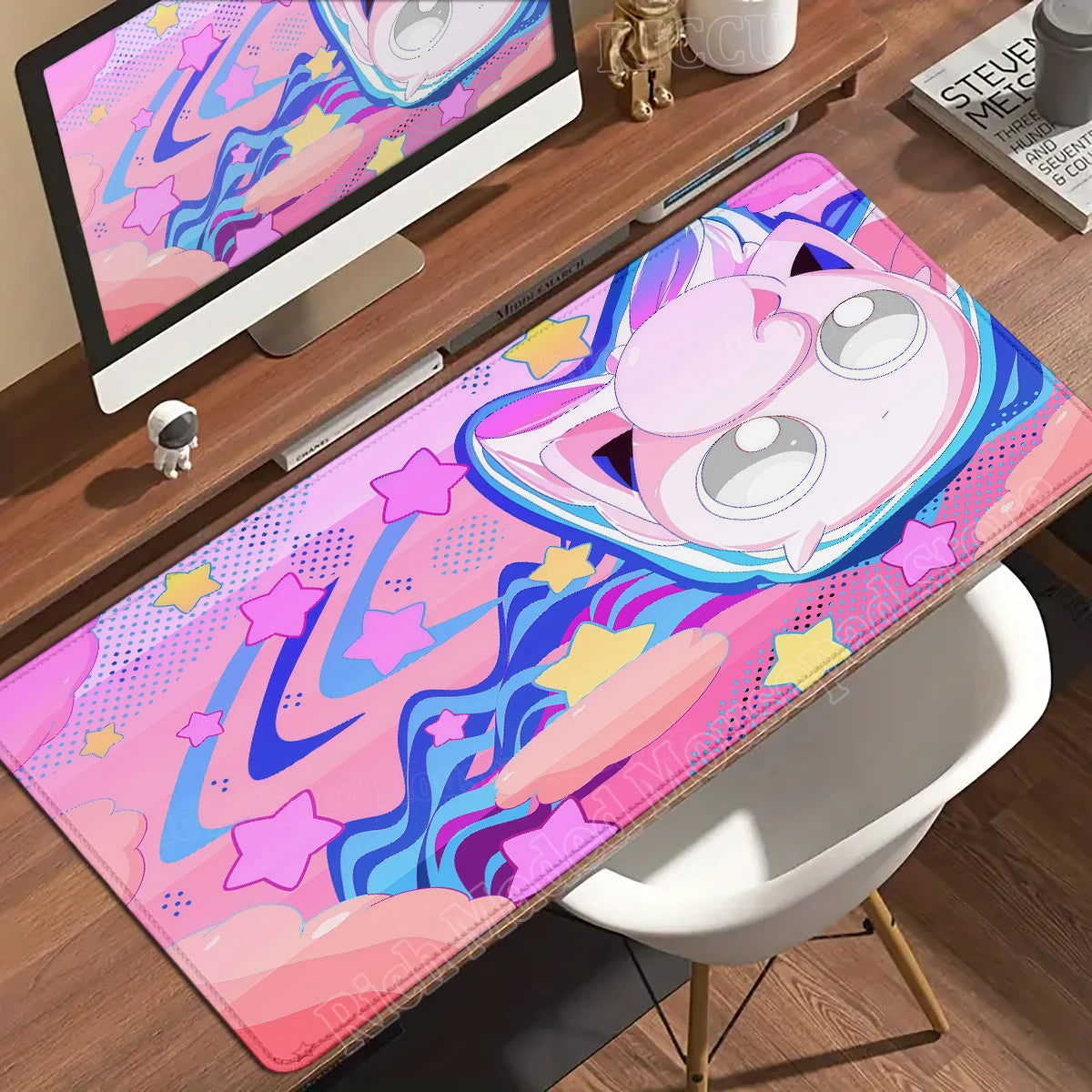 Kawaii Pink Keyboard Pad Clefairy Anime Gamer PC Cabinet Mouse Pad Ppokemon Jigglypuff Mousepad Laptop DeskMat E-Sports Mousemat