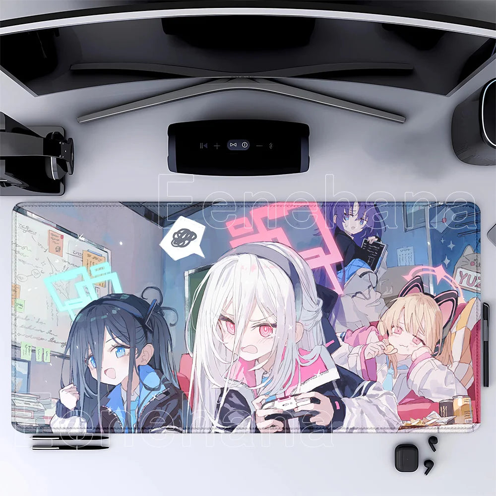 HD printing Tendō Kei Blue Archive Gaming Mousepad 400x900mm Anime girl key Mouse Pad PC Keyboard Office accessories XXL DeskMat