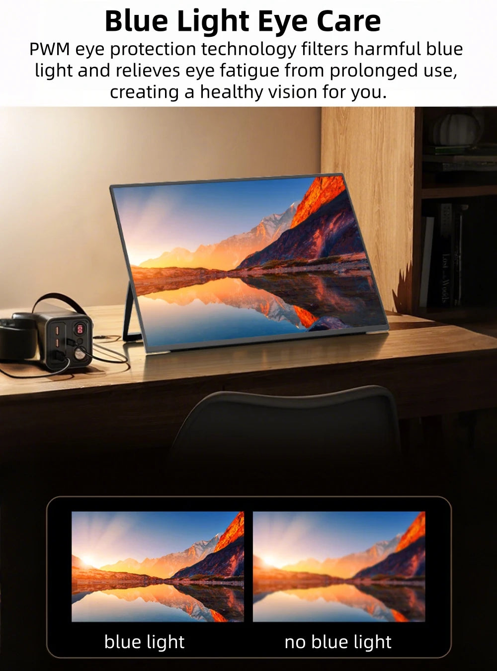 UPERFECT 2K 144Hz Portable Gaming Monitor 17.3 Inch 400Nits QLED Second External Laptop Screen PC Display USB-C HDMI With VESA