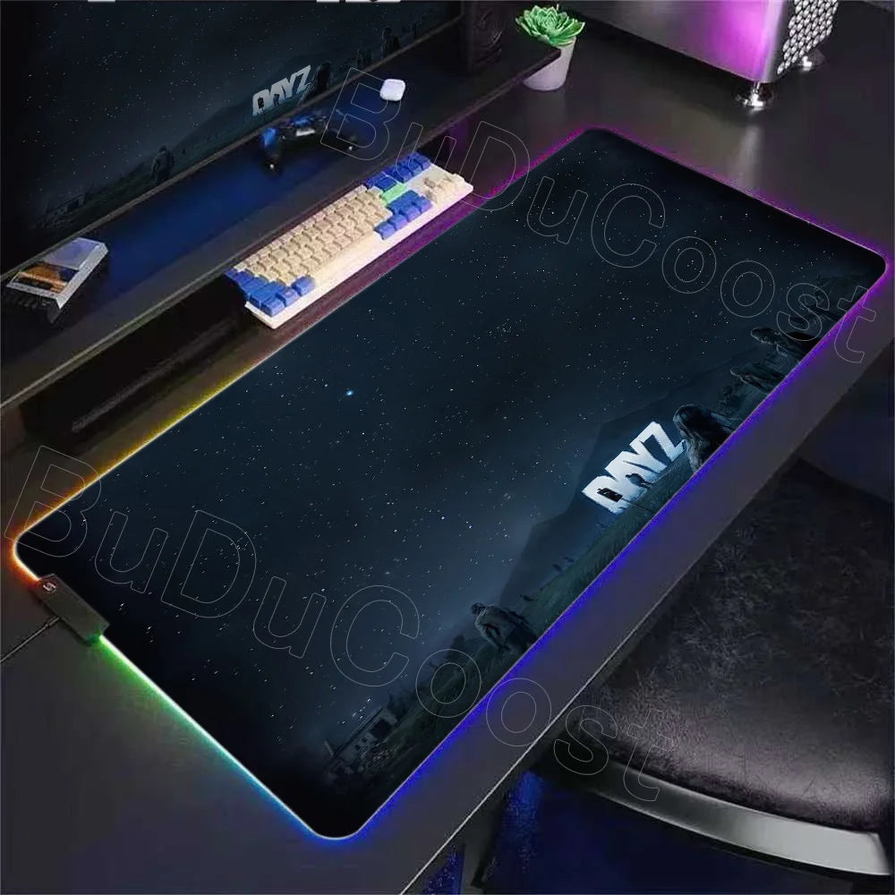 LED D-dayzs Mouse Pad Large RGB Mouse Pad XXL LED Mouse Mat Mousepads Table Pads Keyboard Mats Desk Rug with Backlit Gaming Mats