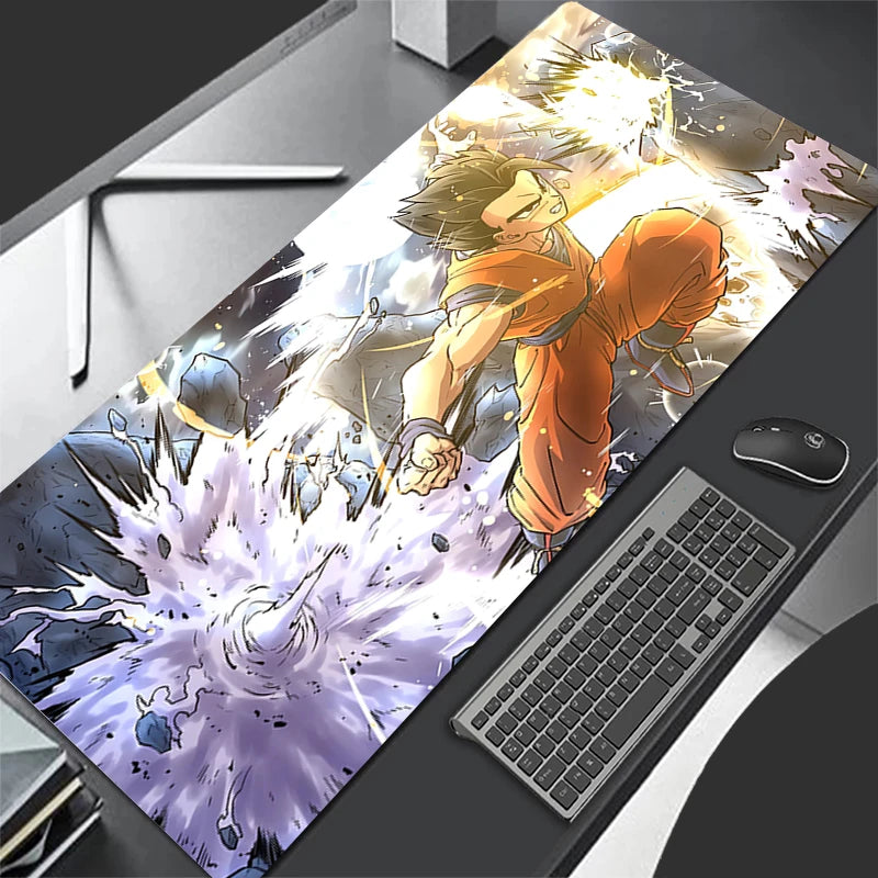 Mouse Pad Gamer Computer Accessories Black And White Manga Keyboard Pad Laptop Anime Dragon Ball Desk Mats Goku Gamming Mousepad