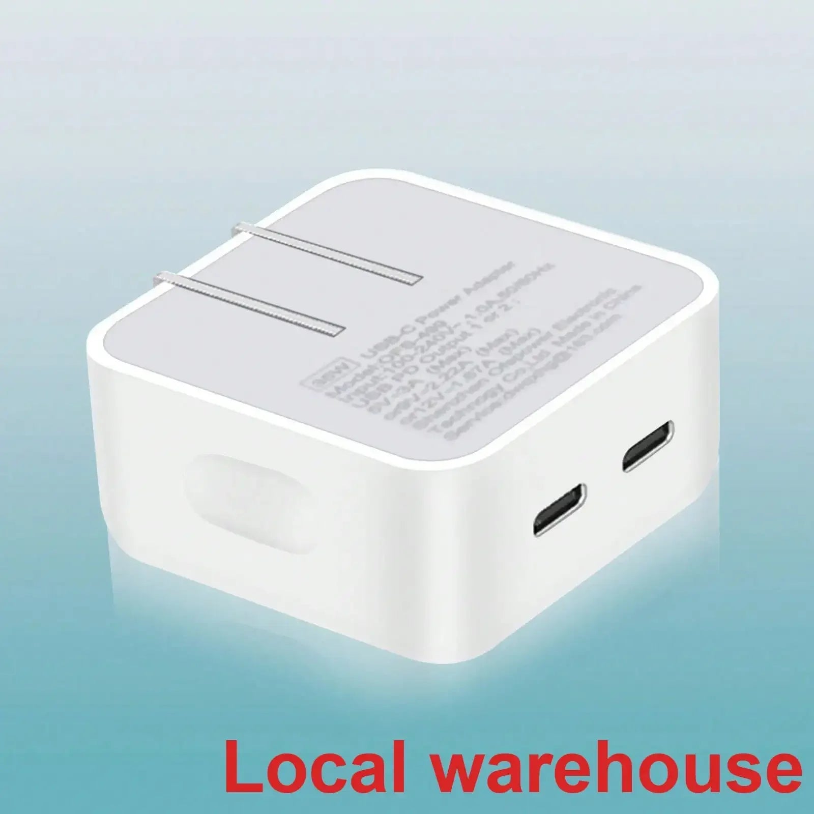 20W PD Dual USB-C Foldable Wall Charger Block, Fast Charging Power Adapter Compatible with iPhone 15/16 Pro Max, iPad & Android Smartphones/Tablets, Multi-Device Charger for Home & Office Desk Use