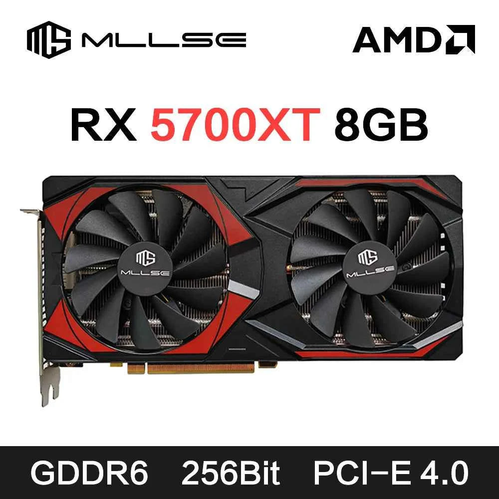 MLLSE AMD RX 5700 XT 8GB Graphics Card GDDR6 256Bit PCI-E 4.0×16 6+8Pin Radeon GPU Rx 5700XT Gaming Video Card Placa De Video
