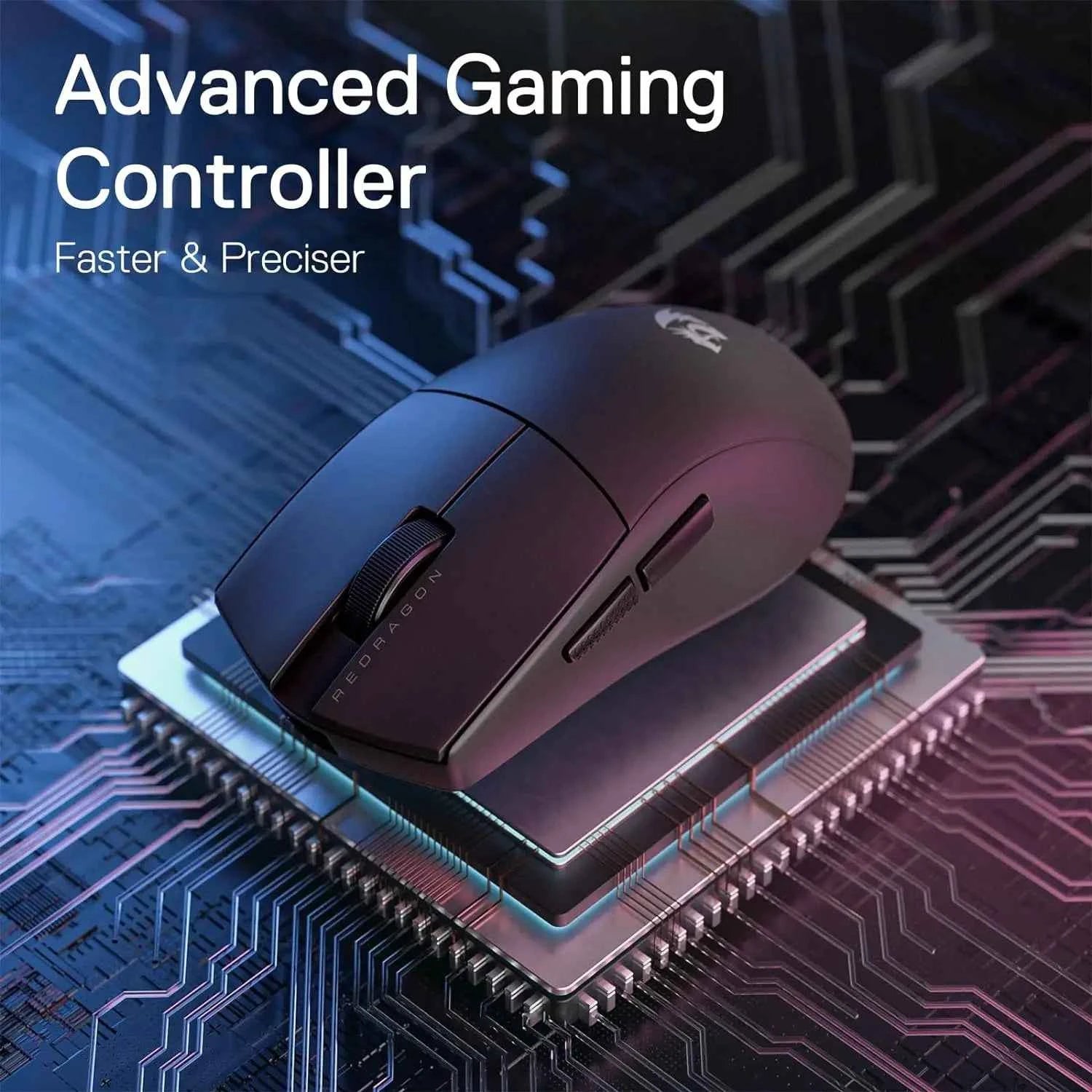 Redragon M916 Wireless Gamer Mouse, 49G Ultra-Light 8K DPI 2.4G Wireless Gaming Mouse w/Ergonomic Natural Grip Build