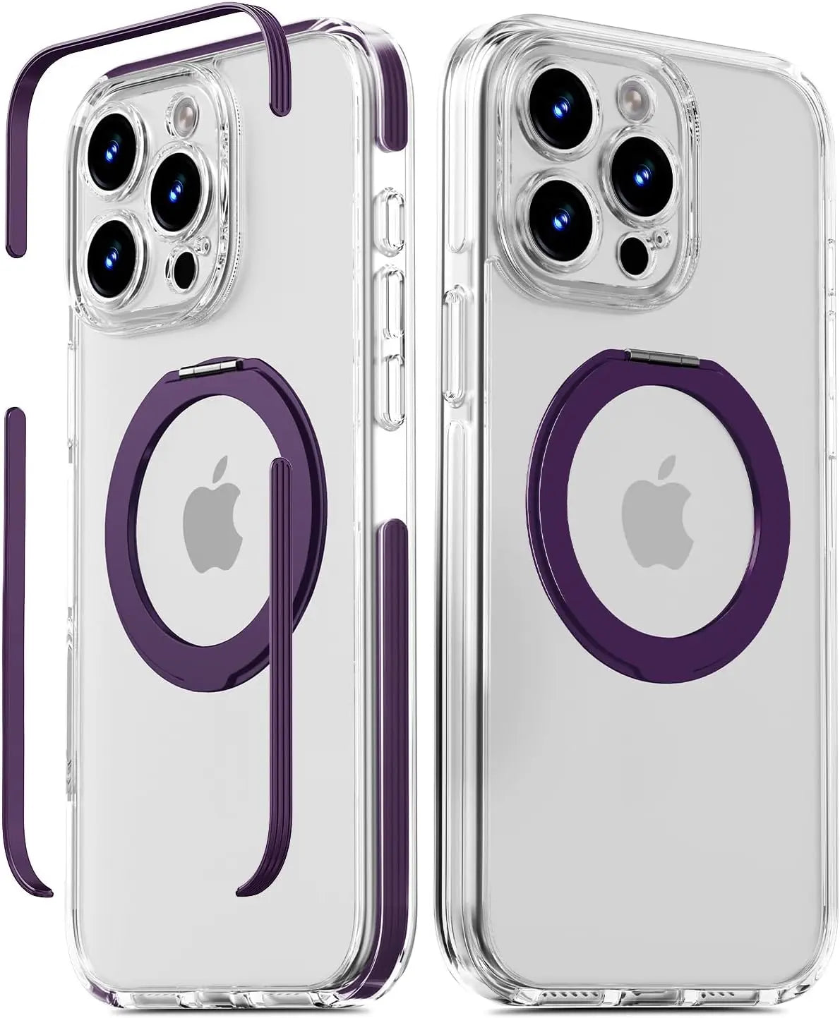 360-Degree Rotating Stand Magnetic Case Compatible with iPhone 17 Pro Max/17 Air/16 Plus/15 Pro/14 Pro Max/13/12