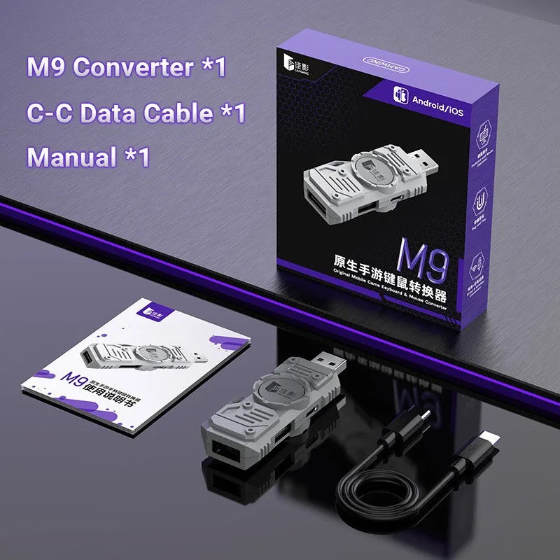 Mobile Games Converter Kit Mobilador Gamer Kit Keyboard Mouse Combo Gaming Keyboard Bluetooth Adapter Controller Android iOS M9