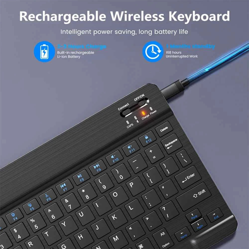 EMTRA Bluetooth Wireless Keyboard Mouse For Samsung Xiaomi Huawei Tablet For iPad Air Mini 5 Pro Spanish Korean Russian Keyboard