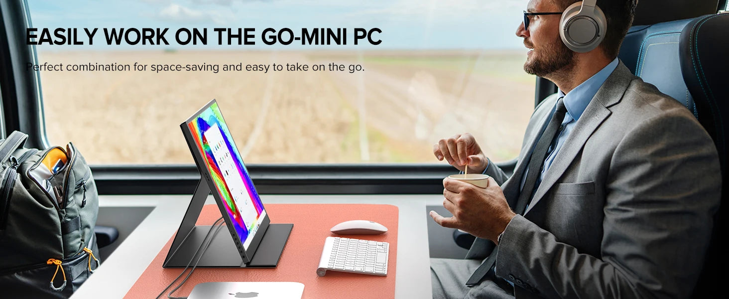 UPERFECT 4K Portable Monitor 18.4' 3840 X 2160 UHD USB-C HDMI FreeSync HDR External Computer Display with Speakers Cover VESA